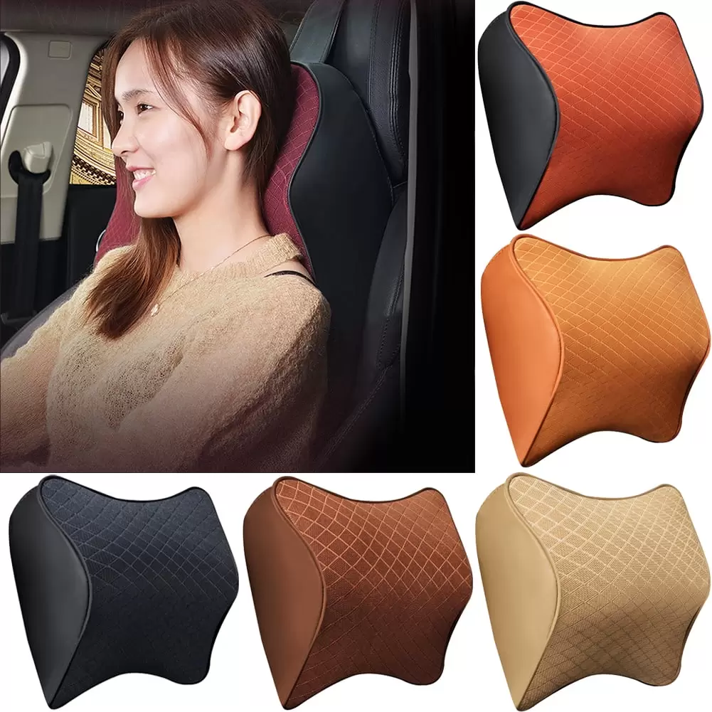 Walbest Car Seat Neck Pillow. Breathable Comfortable Car Headrest Cushion for Neck Pain Relief & Cervical Support. Memory Foam Auto Neck Pillow Ergonomic Design. size 9.84 x 8.27 x 4.72