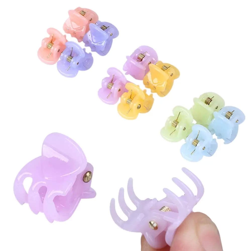 CHUANK 24 Pieces Mini Hair Claw Clip Plastic Small Colorful Hair Clamps Clips Tiny No-slip Jaw Hair Clip for Women Girls All Hair Types Styling Hair Accessories. Assorted Colors