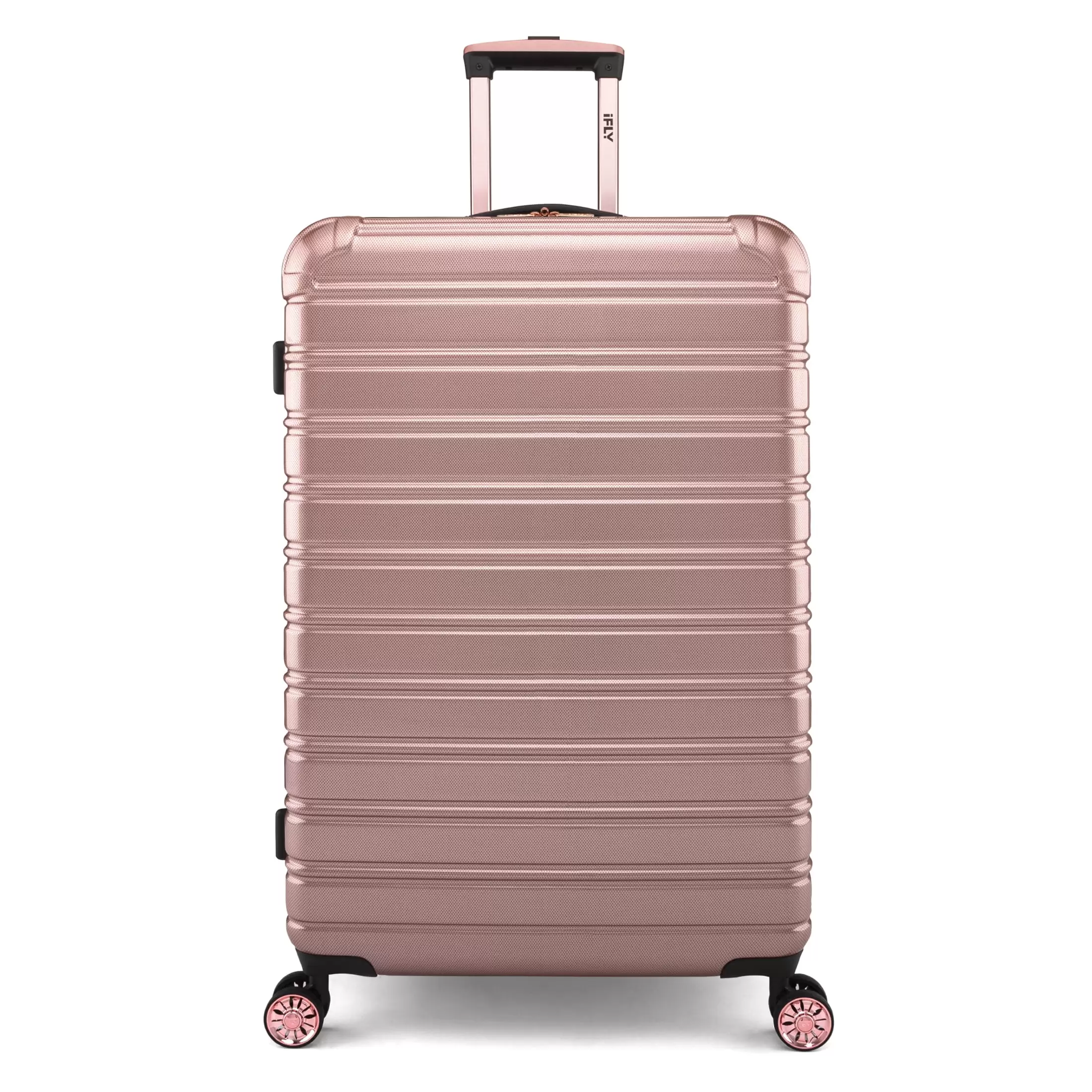 iFLY Hardside Fibertech Luggage 28 Checked Luggage. Rose Gold