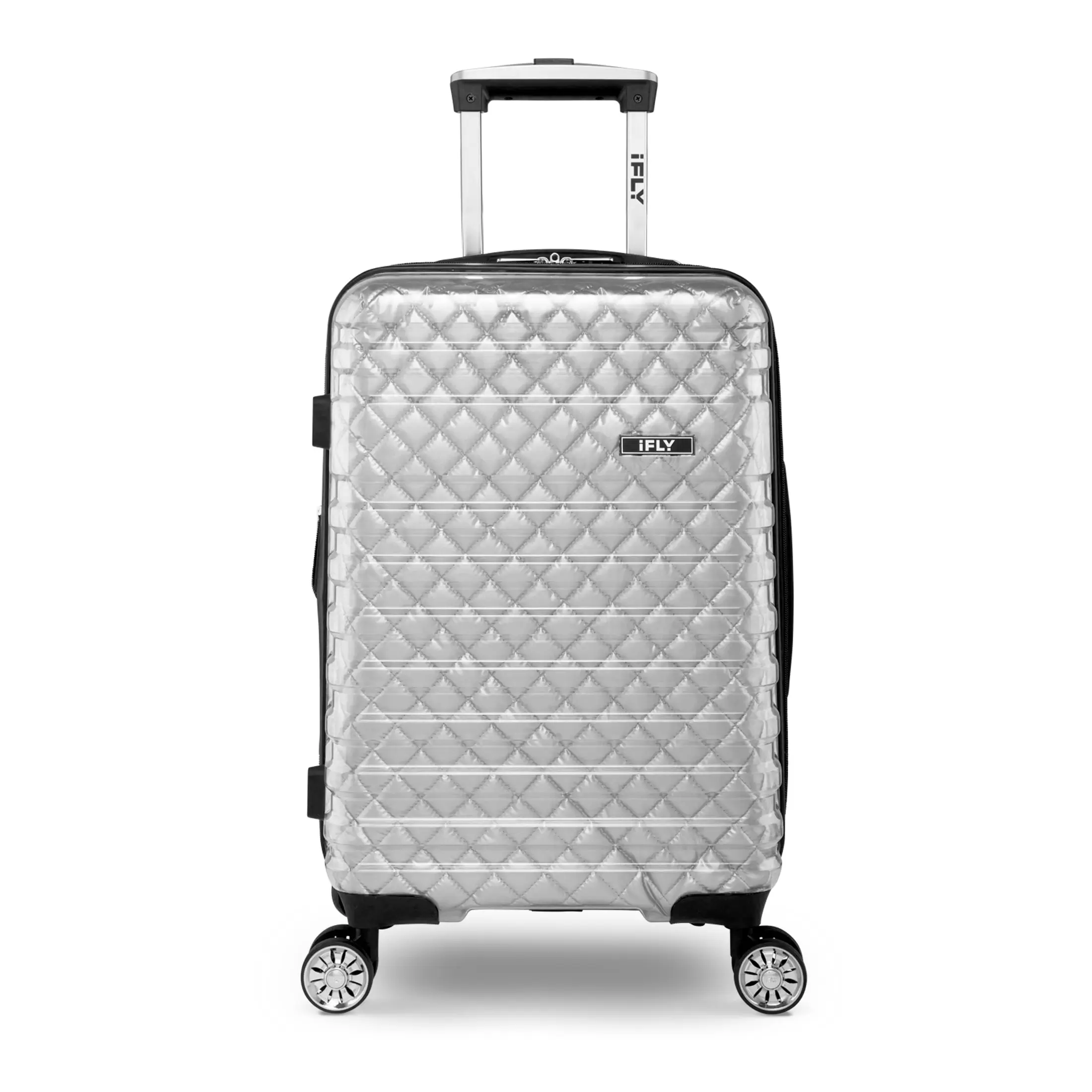 iFLY Hardside Spectre Versus Clear Carry-On Lugagge. 20. Silver