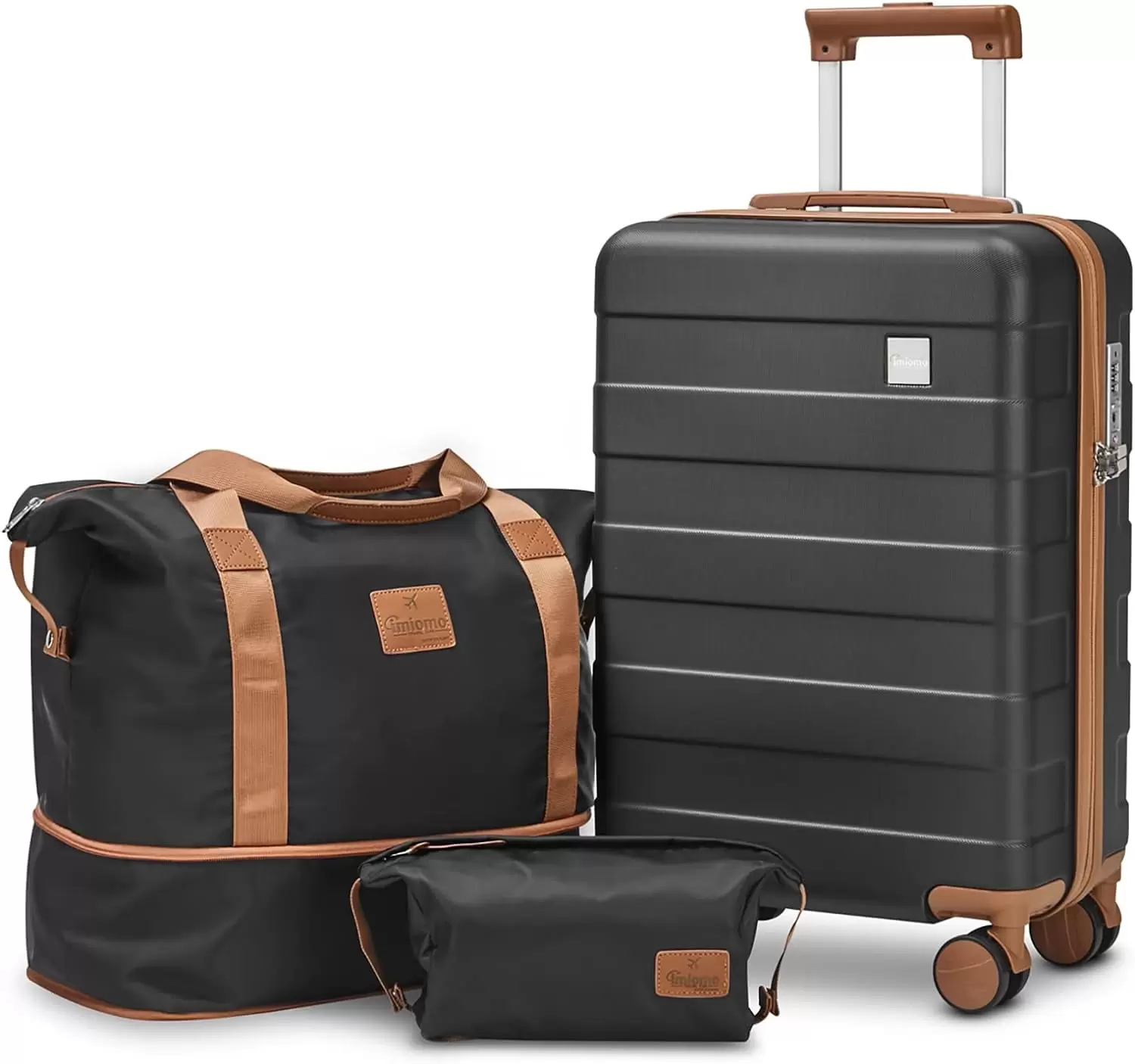 imiomo Carry on Luggage. 20 in Carry-on Suitcase with Spinner Wheels .Hardside 3PCS Set with TSA Lock