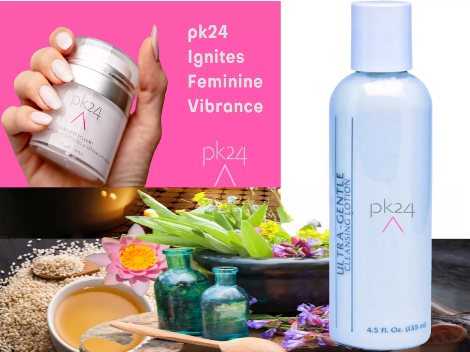 pk24 Feminine Skincare Elevated Tightening & Ultra-Gentle Cleanser Set