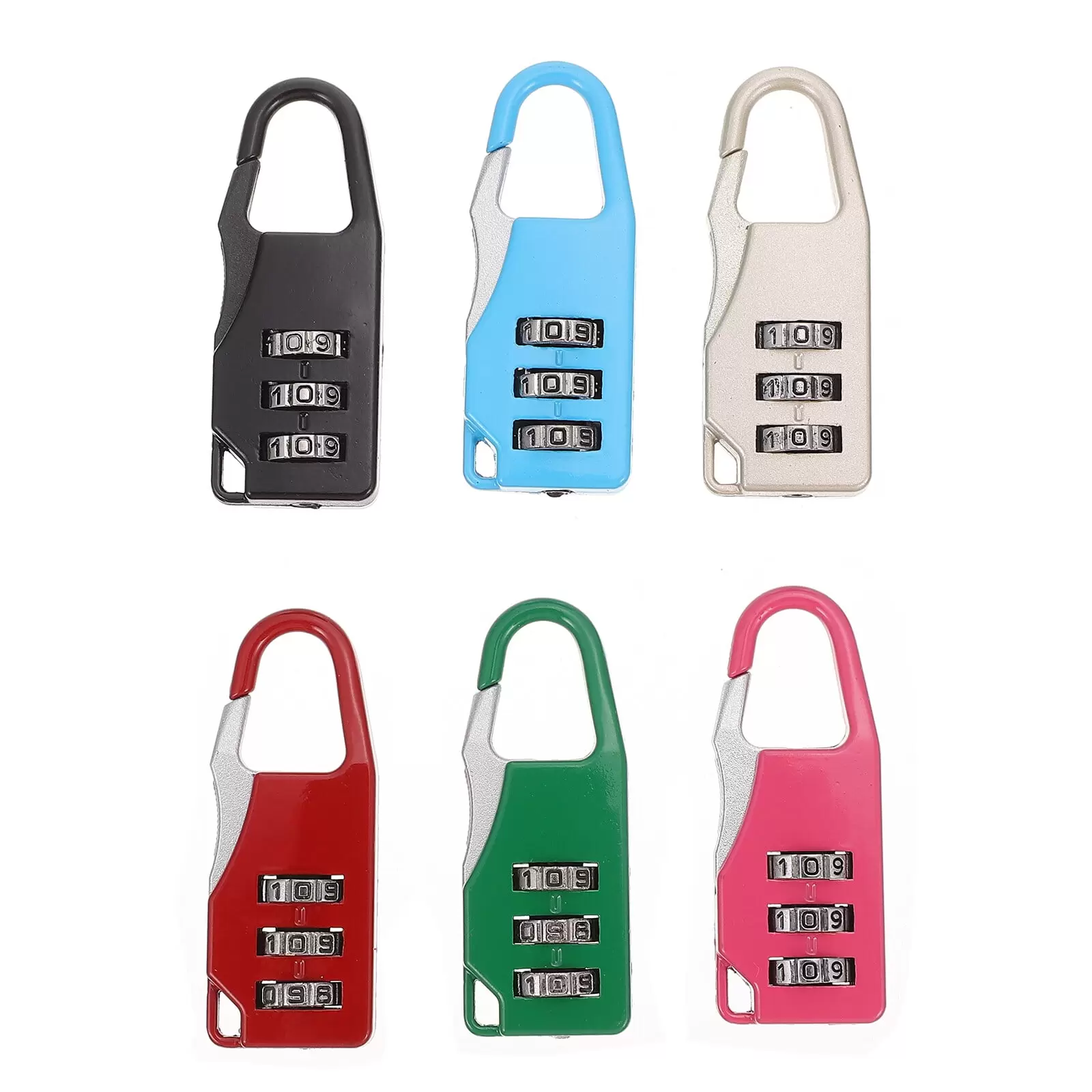 traveling luggage lock 6pcs Multicolor Mini Digit Password Lock for Luggage Suitcase Baggage Toolbox